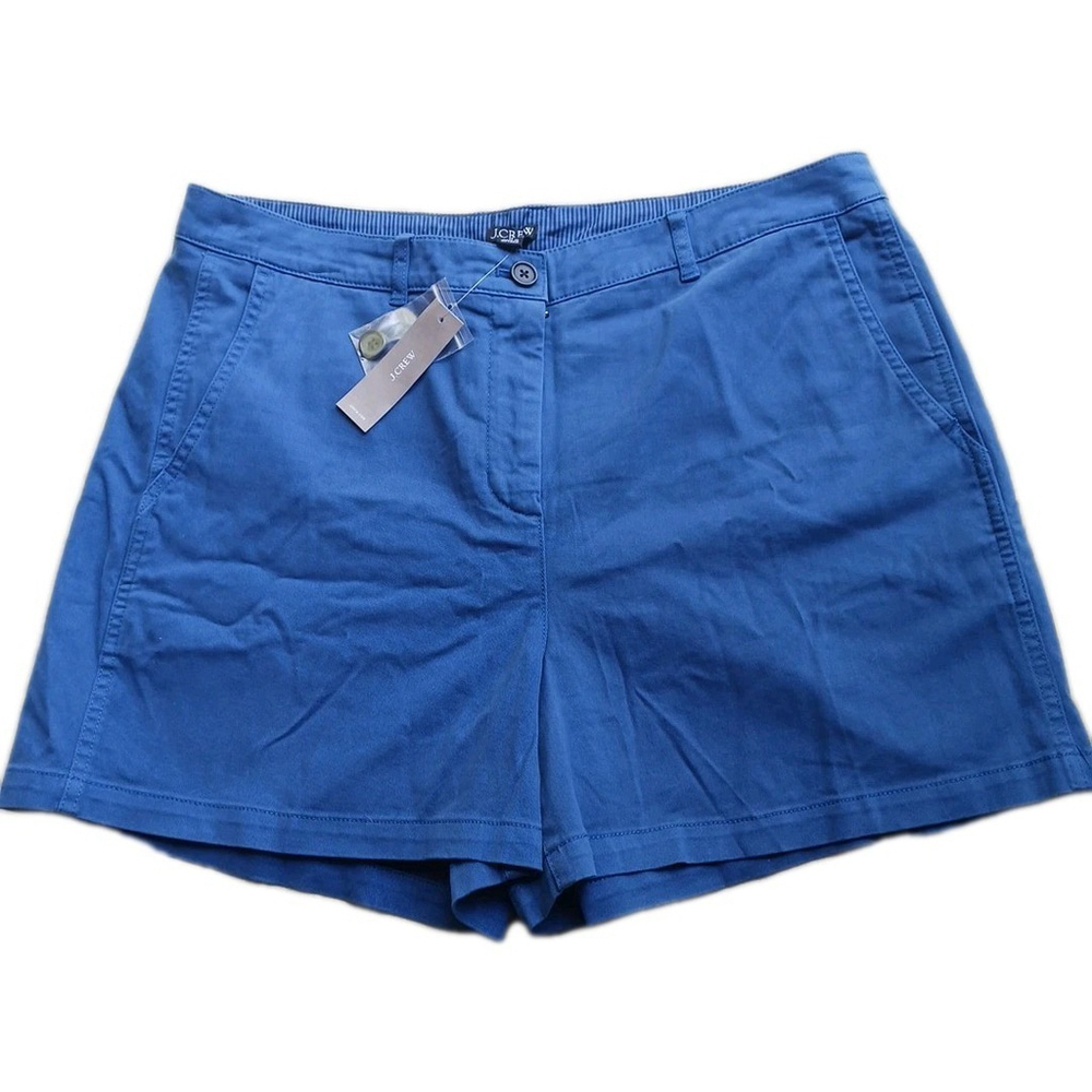 J Crew Blue Gray Shorts Women's Size 12 Mid Rise